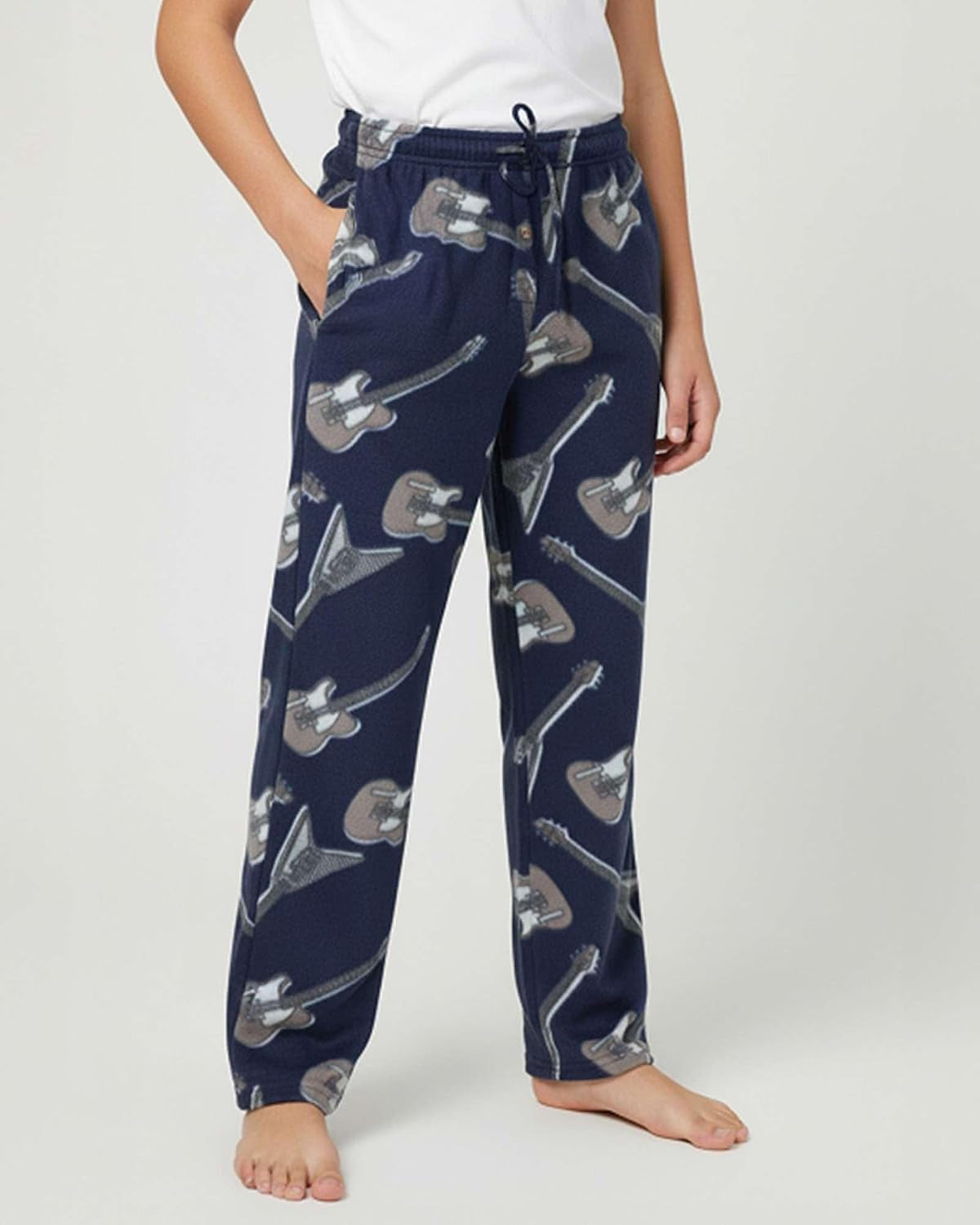 3 Pack Boys' Fleece Pajama Pants Sleepwear Pjs Kids Teens Bottoms Pockets