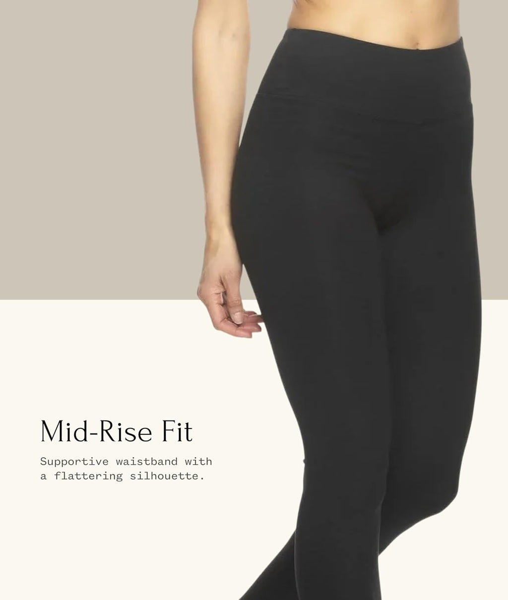 Sueded Athleisure Performance Legging (2-Pack) Womens Leggings W/Slimming Waist Band Style: C3690RT
