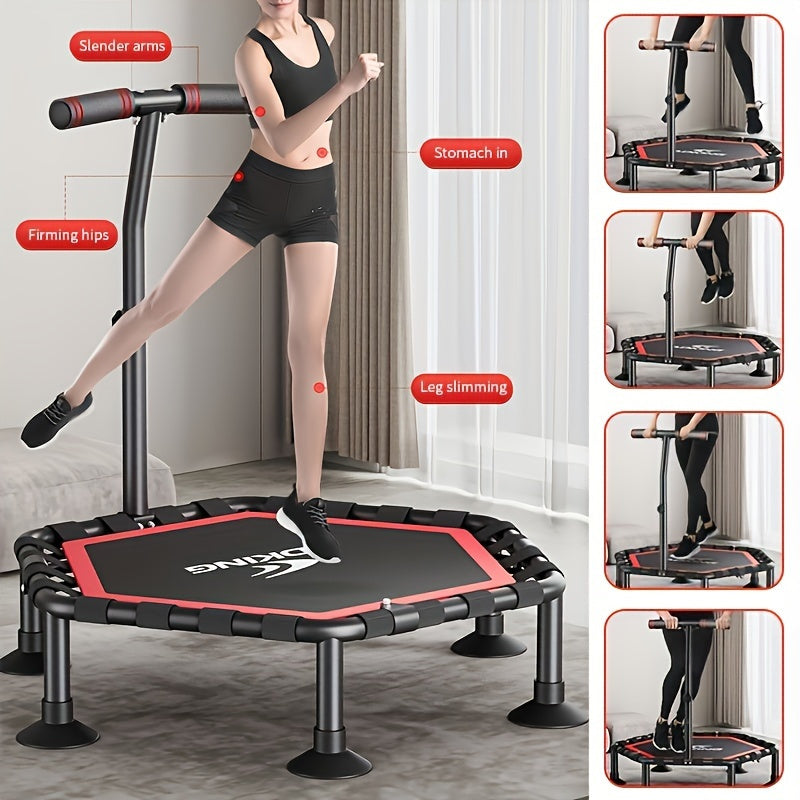 Trampolim Indoor Silencioso com Corrimão – Cardio de Baixo Impacto
