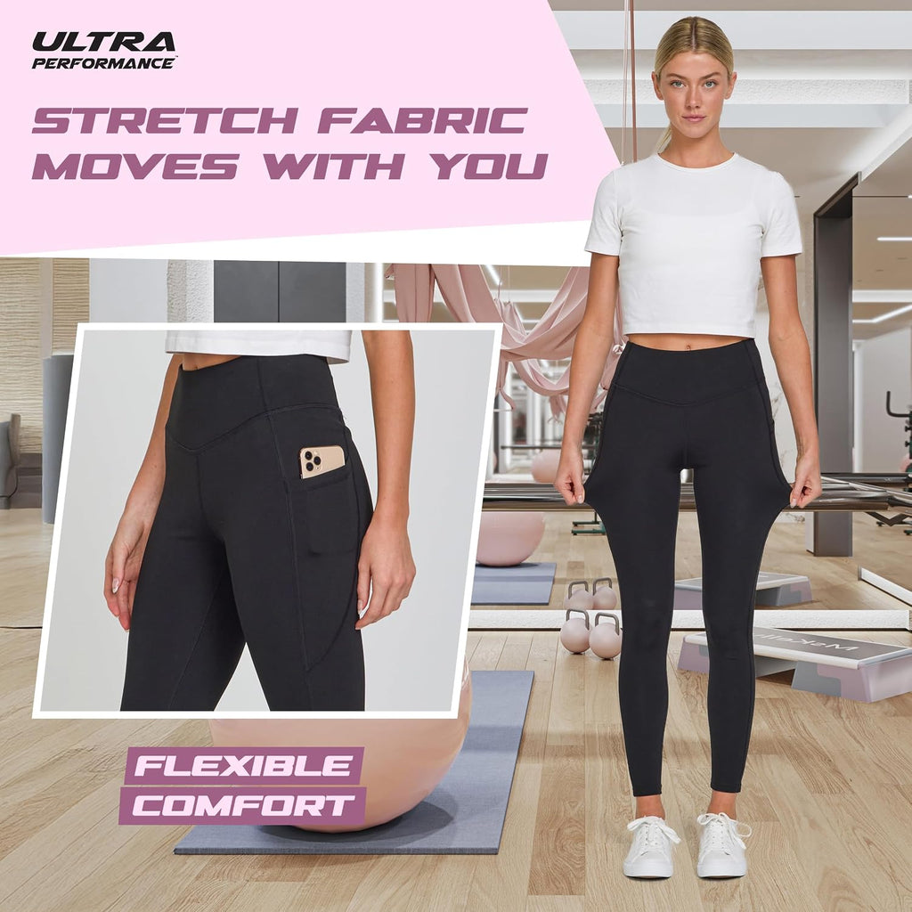 Fleece Lined Leggings 2 Pack High Waisted Leggings
