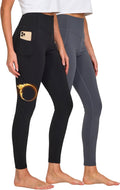 Fleece Lined Leggings 2 Pack High Waisted Leggings